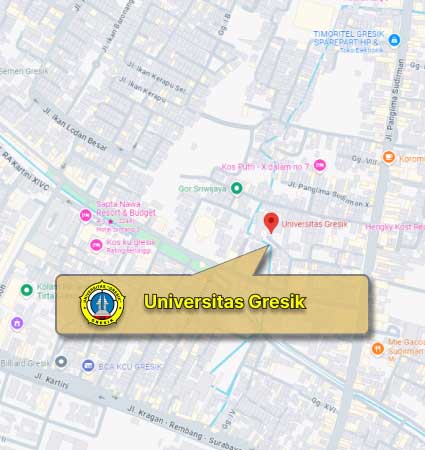 Peta dan Lokasi (Google Map) Universitas Gresik Program Perkuliahan Sore Malam Pksm Nomor